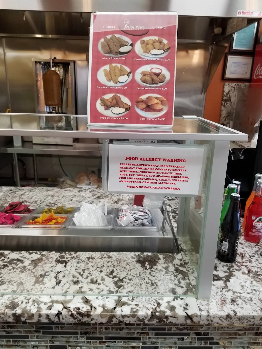 Menu, Basha Donair & Shawarma