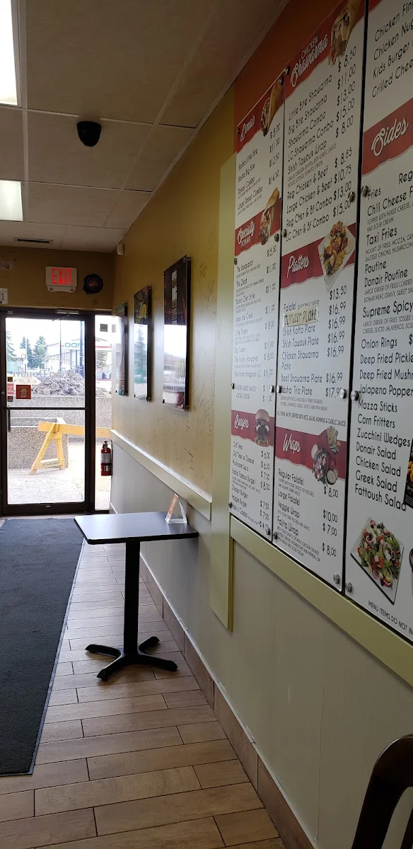 Menu, Basha Donair & Shawarma