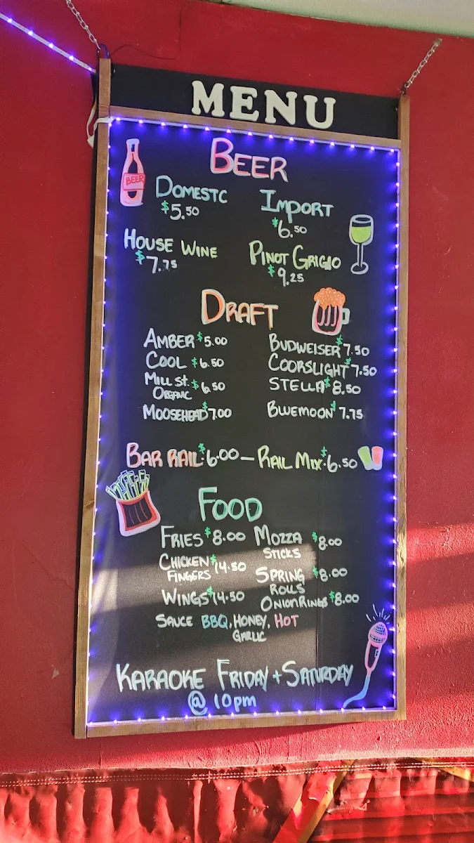 Menu, Mimico Pub & Grill