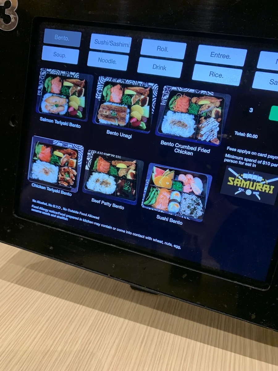 Menu, Samurai