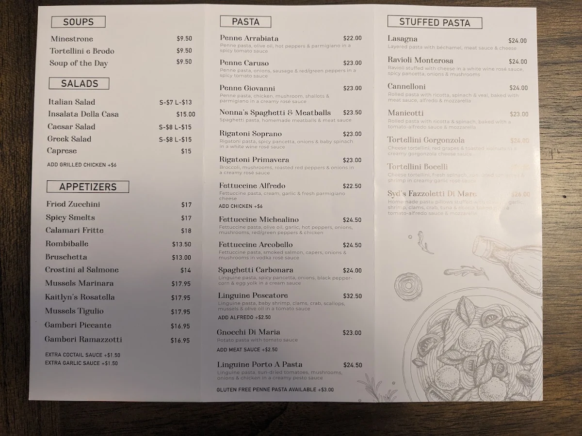 Menu, Porto A Casa