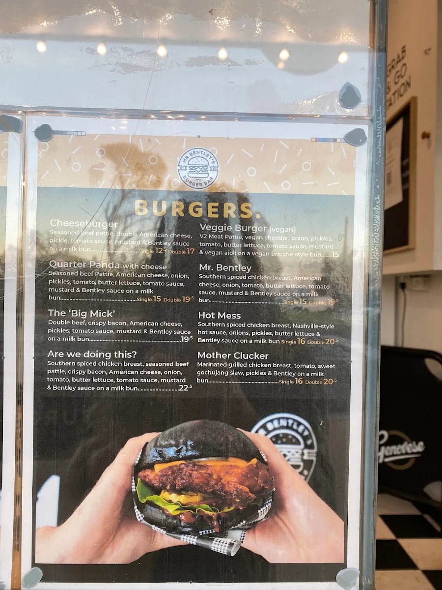 Menu, Mr. Bentley