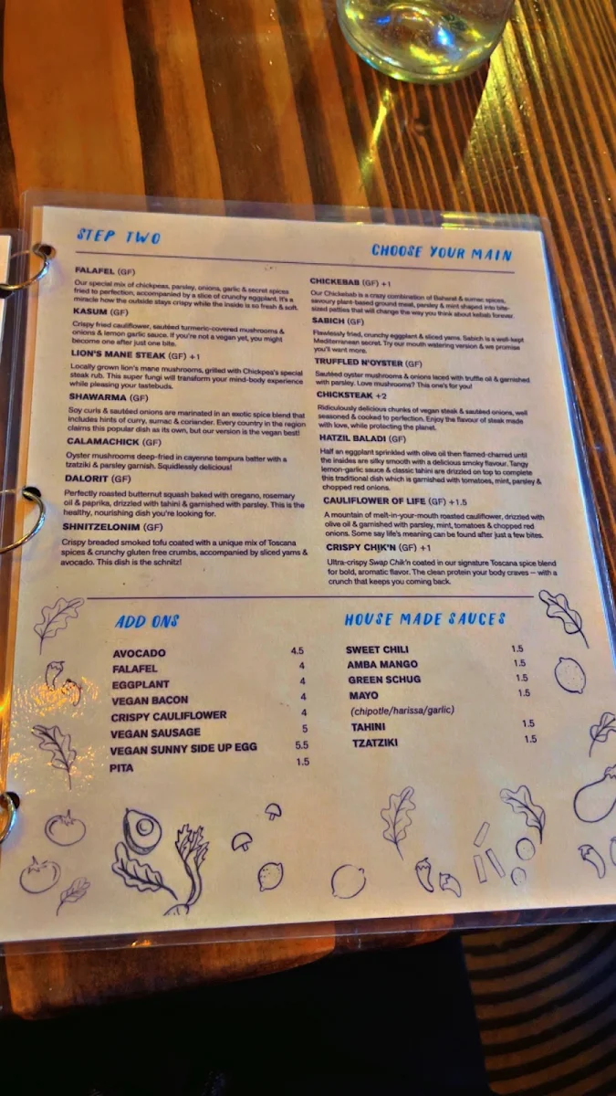 Menu, Chickpea Restaurant