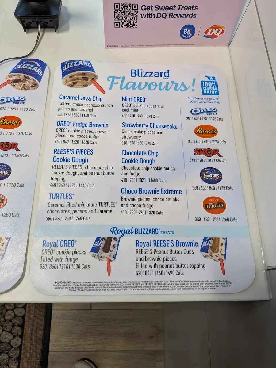 Menu, Dairy Queen Grill & Chill