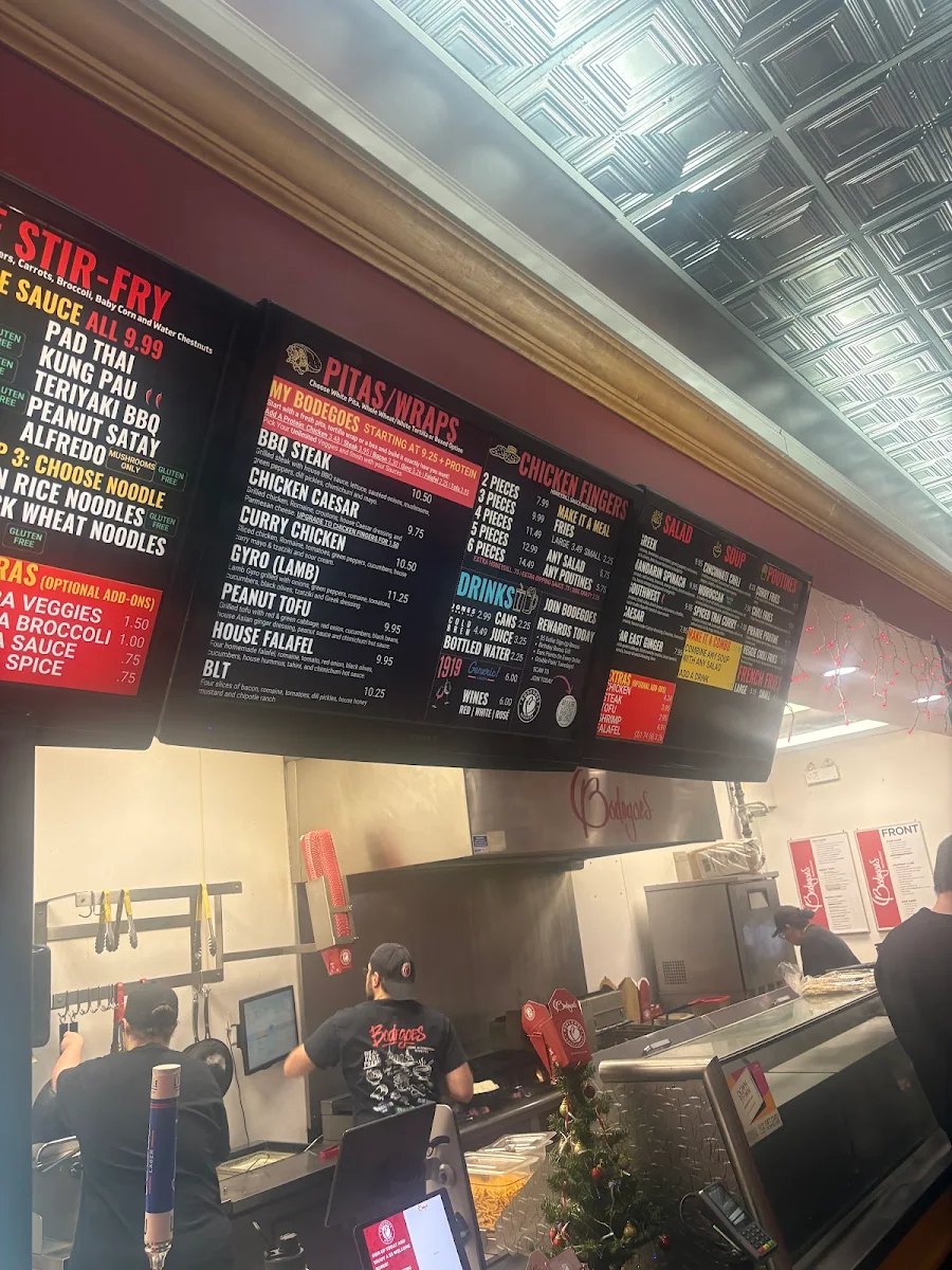 Menu, Bodegoes Cityplace