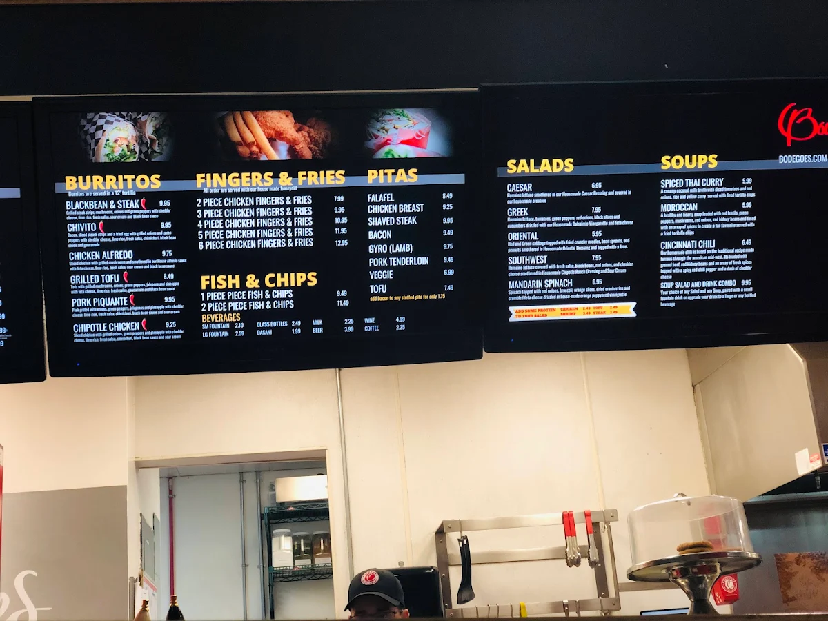 Menu, Bodegoes Cityplace