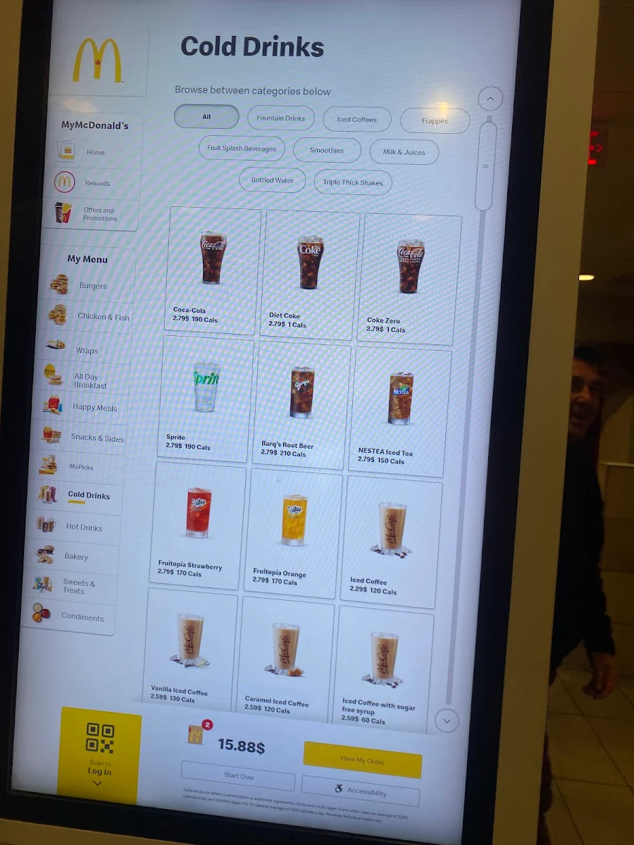 Menu, McDonald's