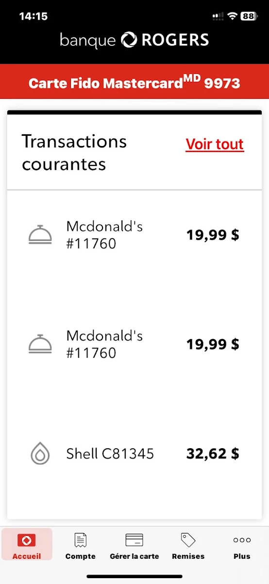Menu, McDonald's