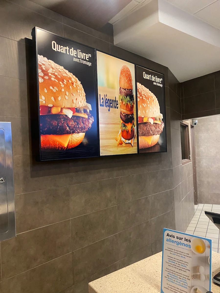 Menu, McDonald's