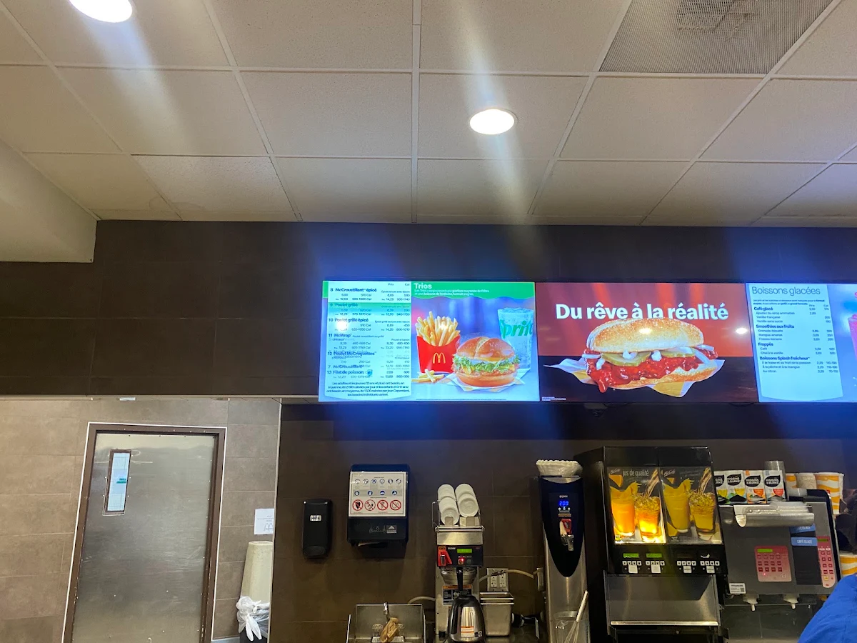 Menu, McDonald's