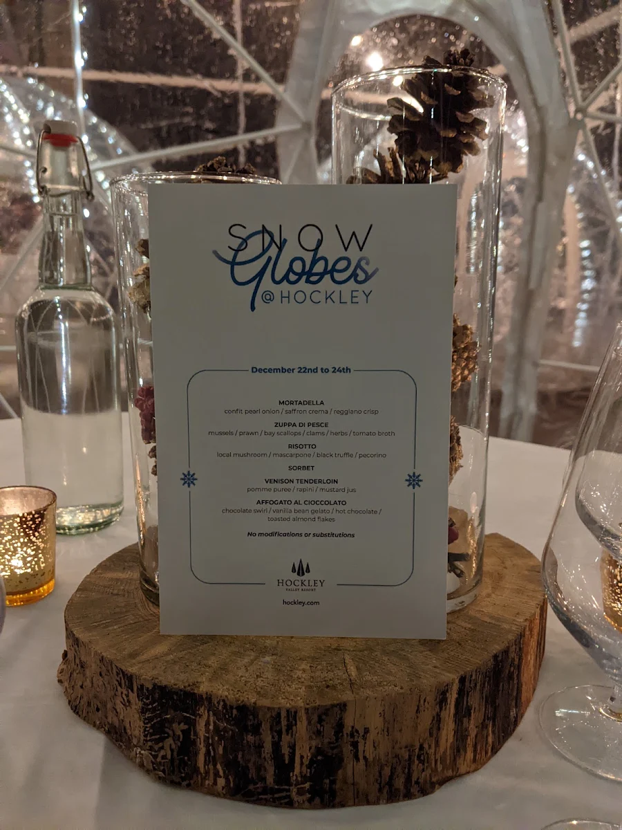 Menu, Cabin