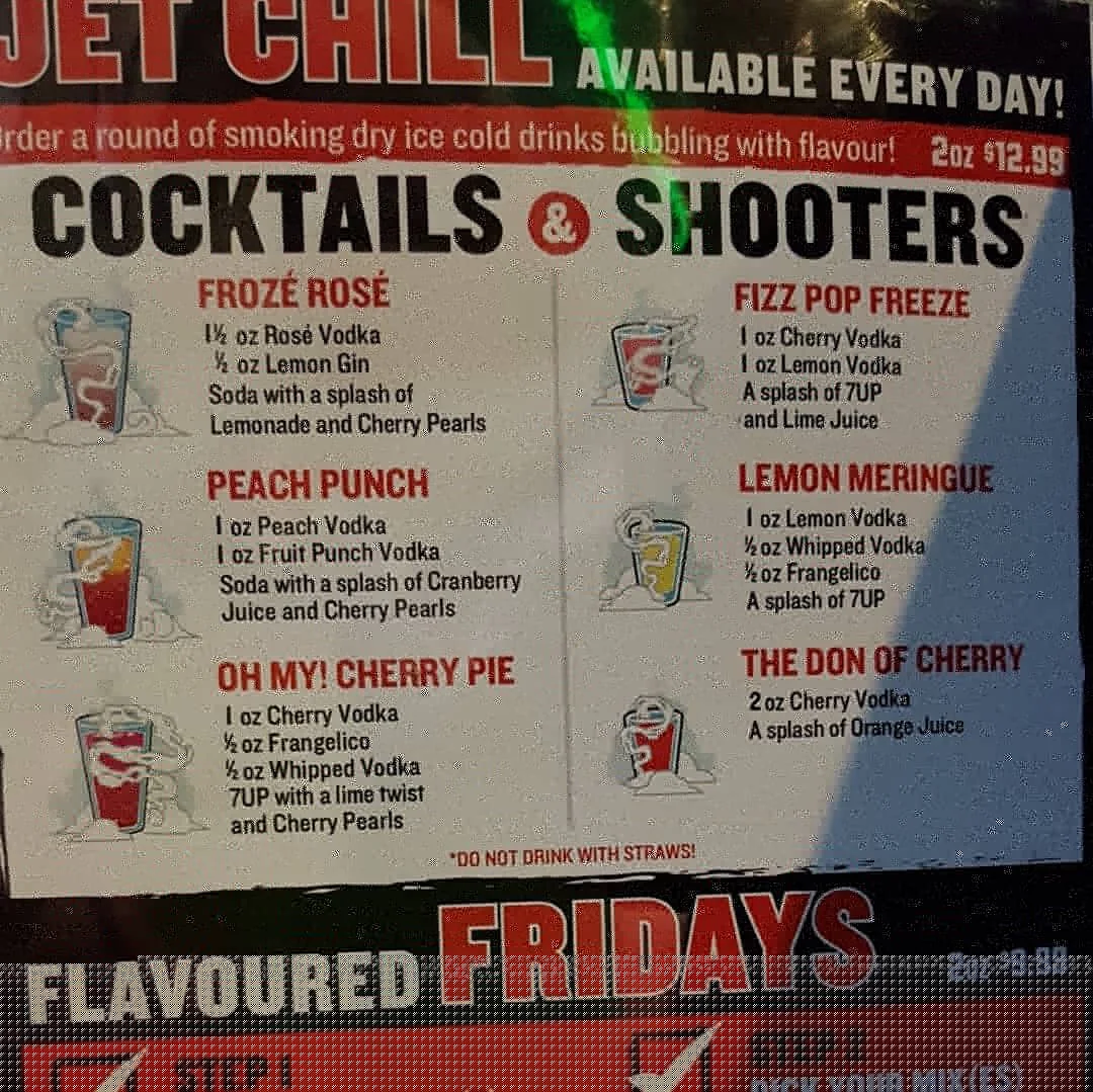 Menu, The Canadian Brewhouse (Okotoks)