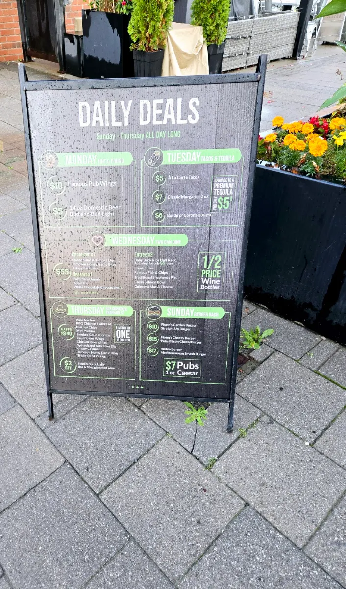 Menu, Fionn MacCool's