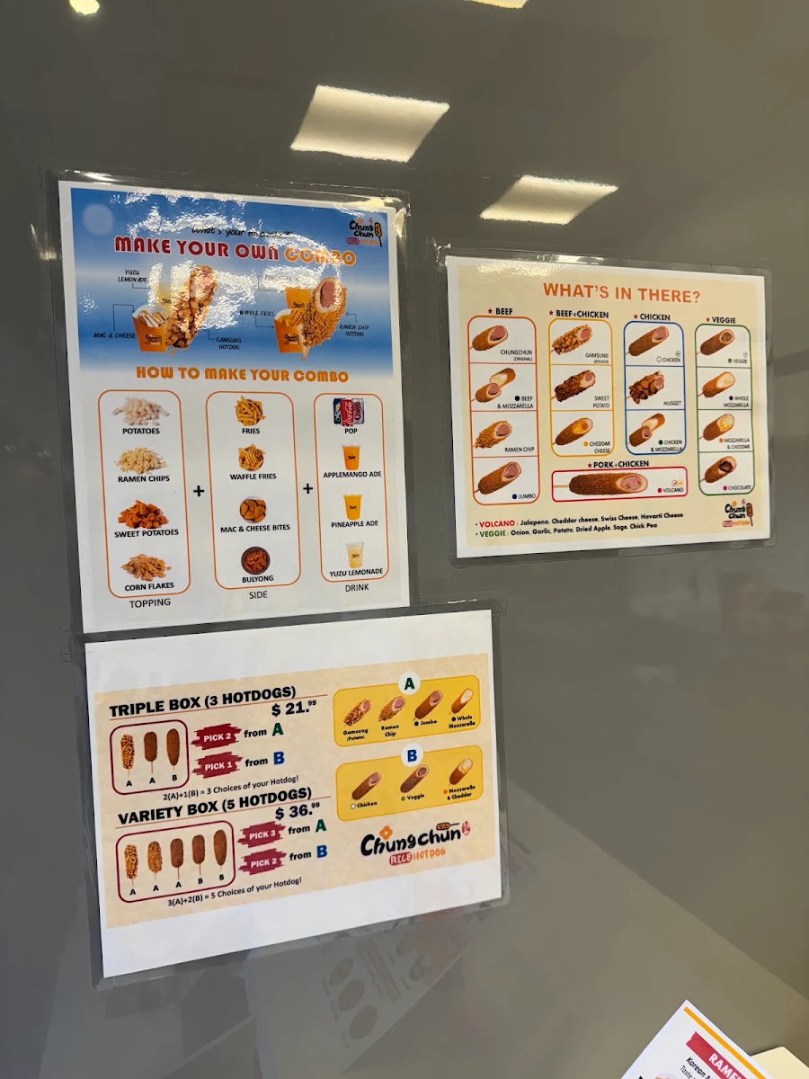 Menu, ChungChun Rice Dog London