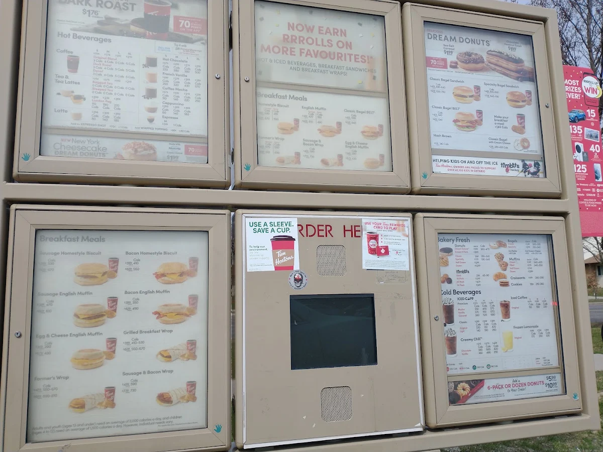 Menu, Tim Hortons