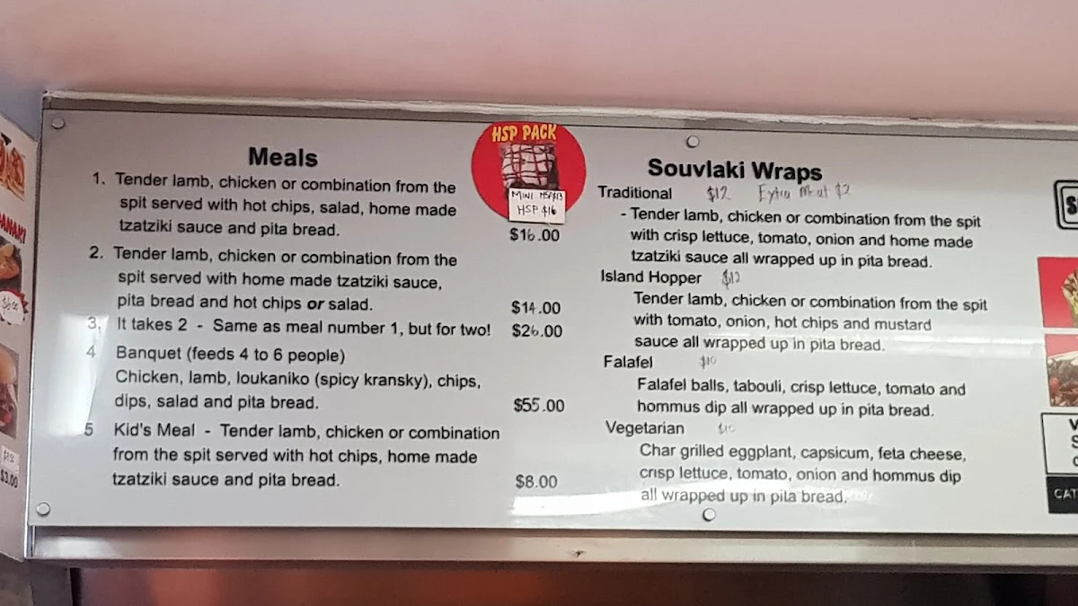 Menu, Souvlaki Station