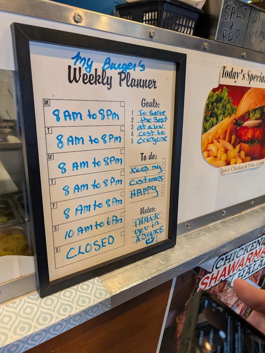 Menu, MyBURGER