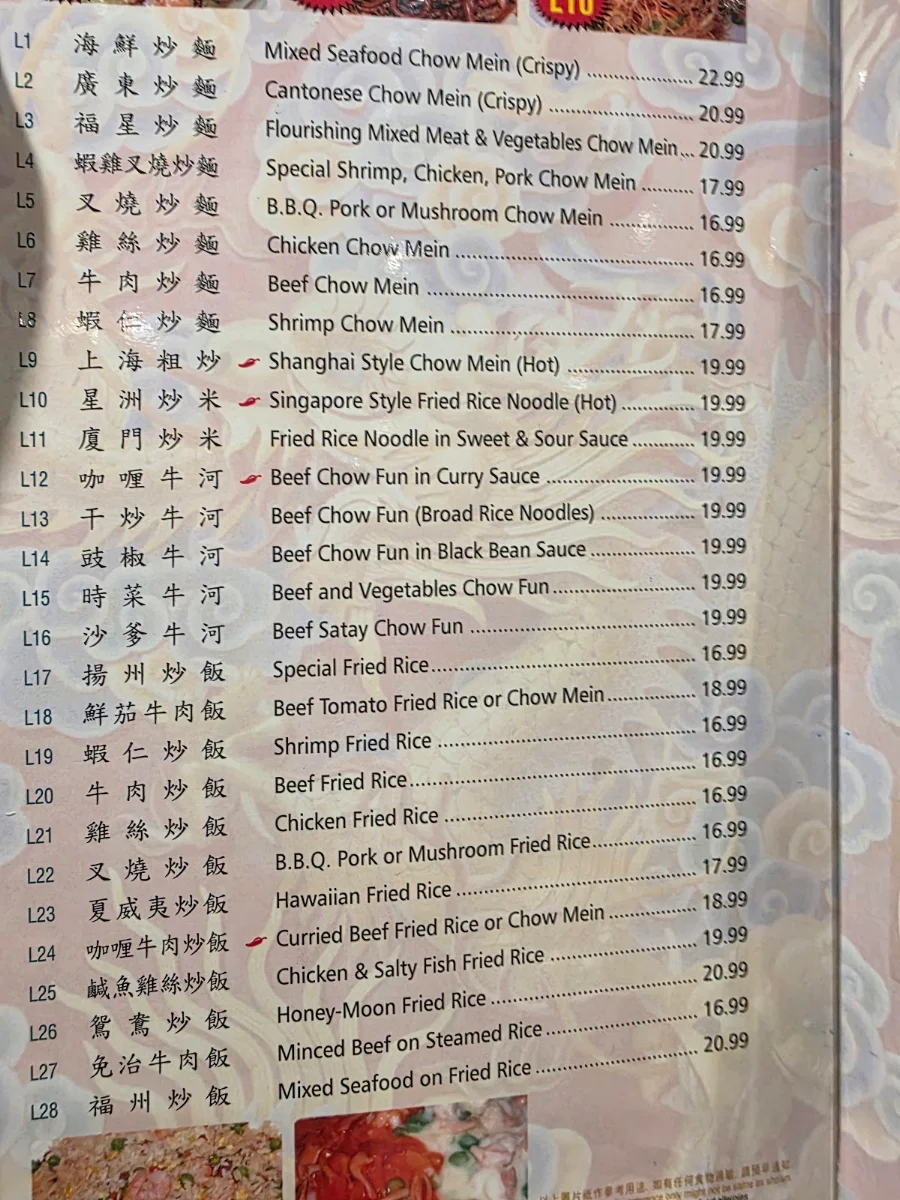 Menu, Flourishing