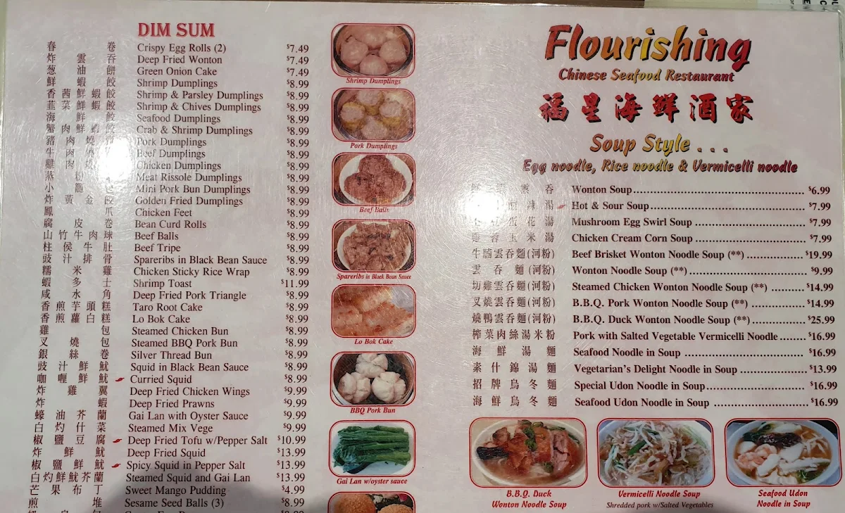 Menu, Flourishing