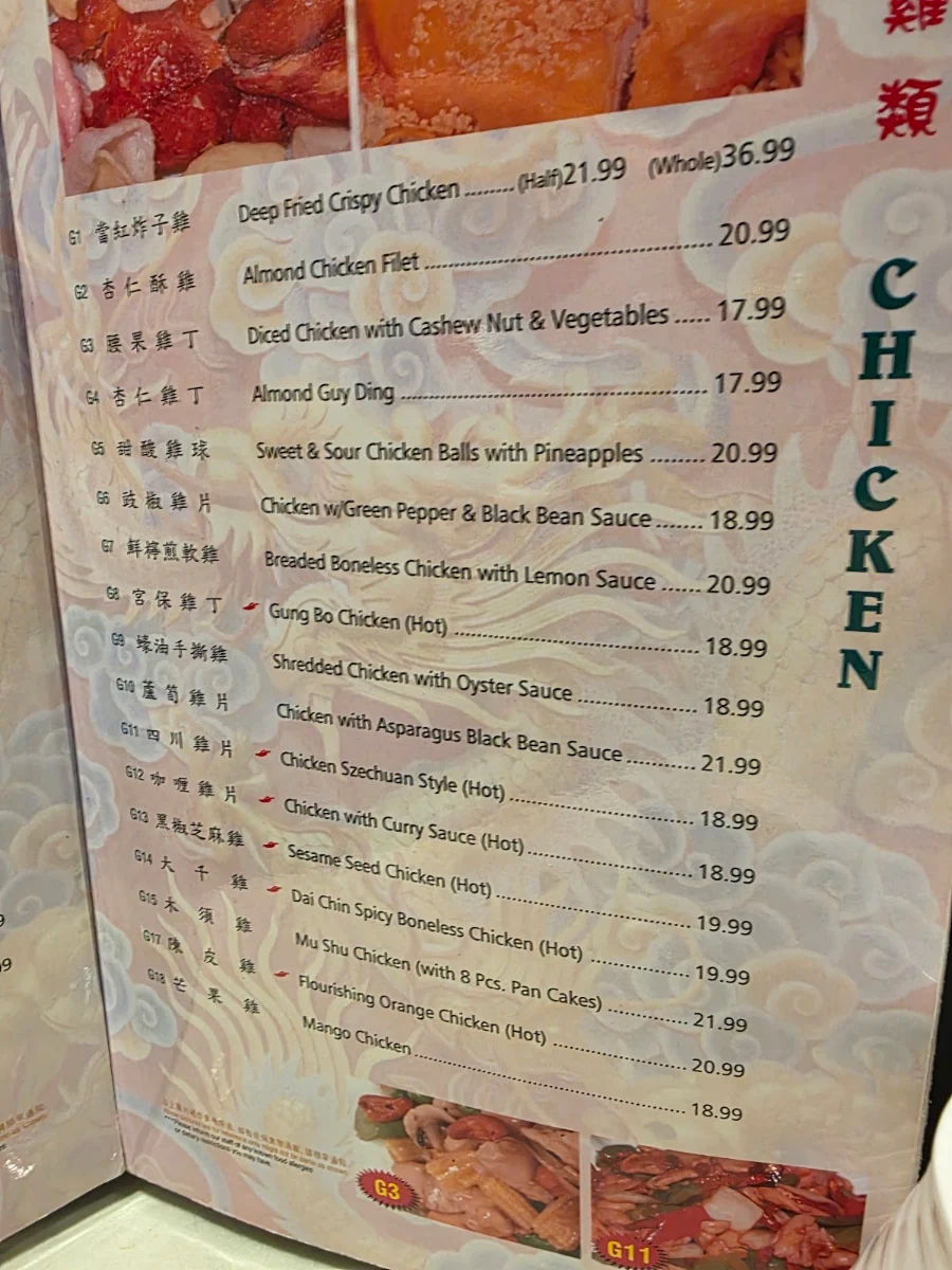 Menu, Flourishing