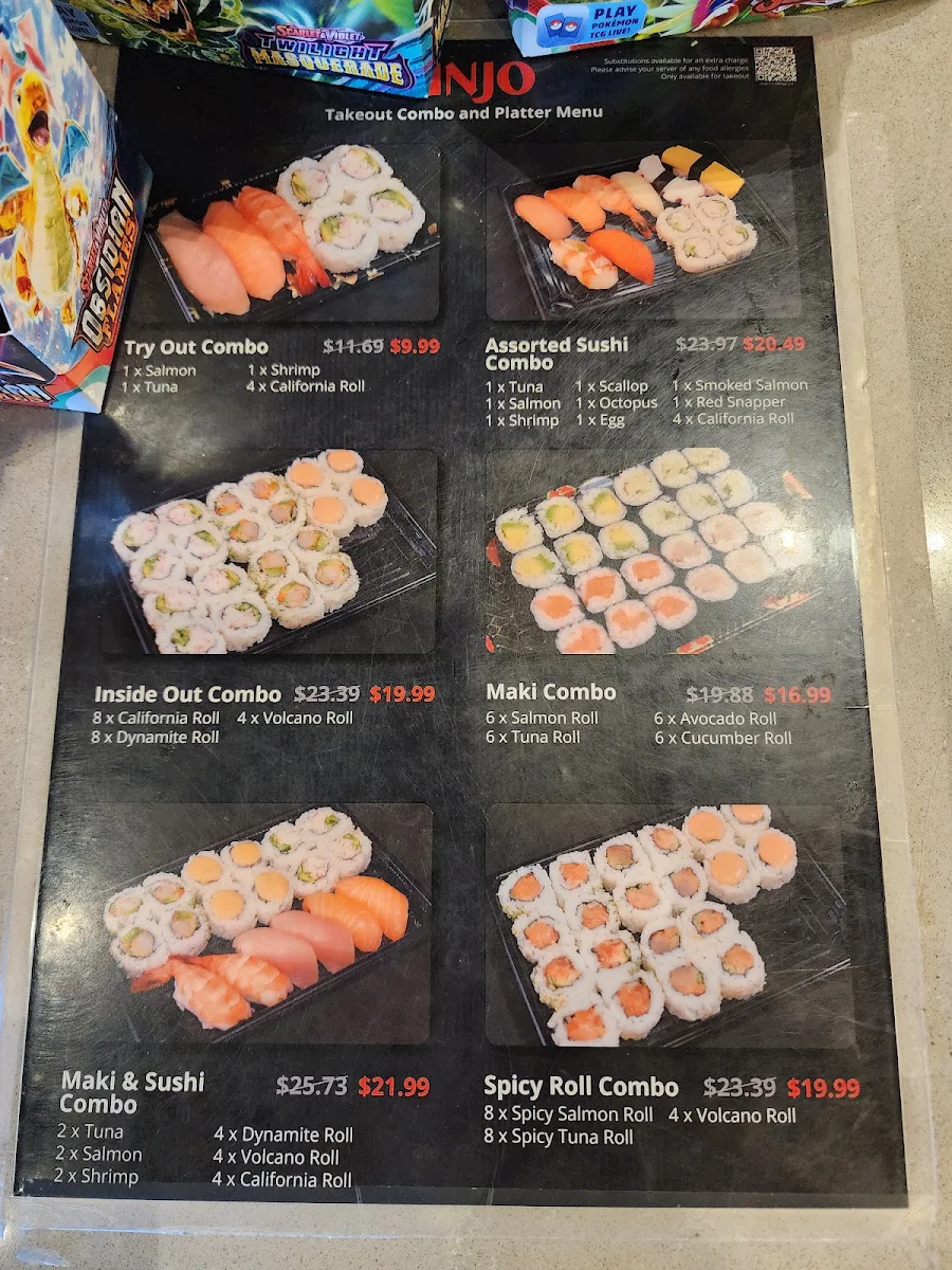 Menu, Kinjo Sushi & Grill Westhills