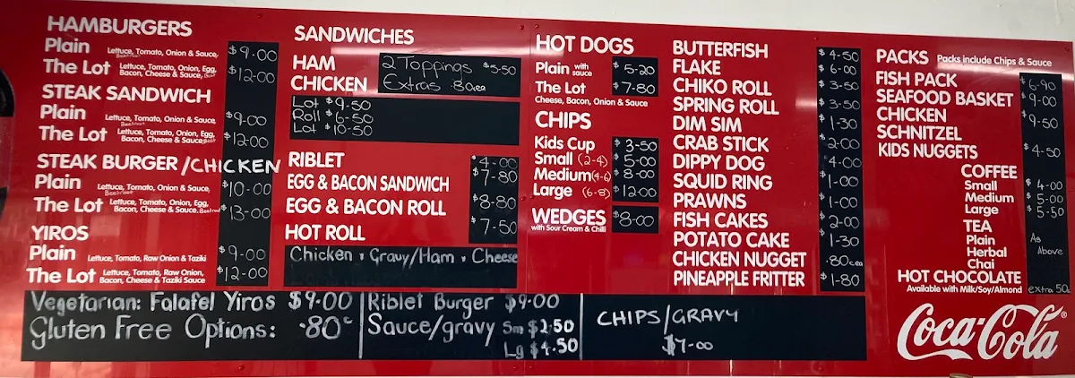 Menu, Harbourview Deli