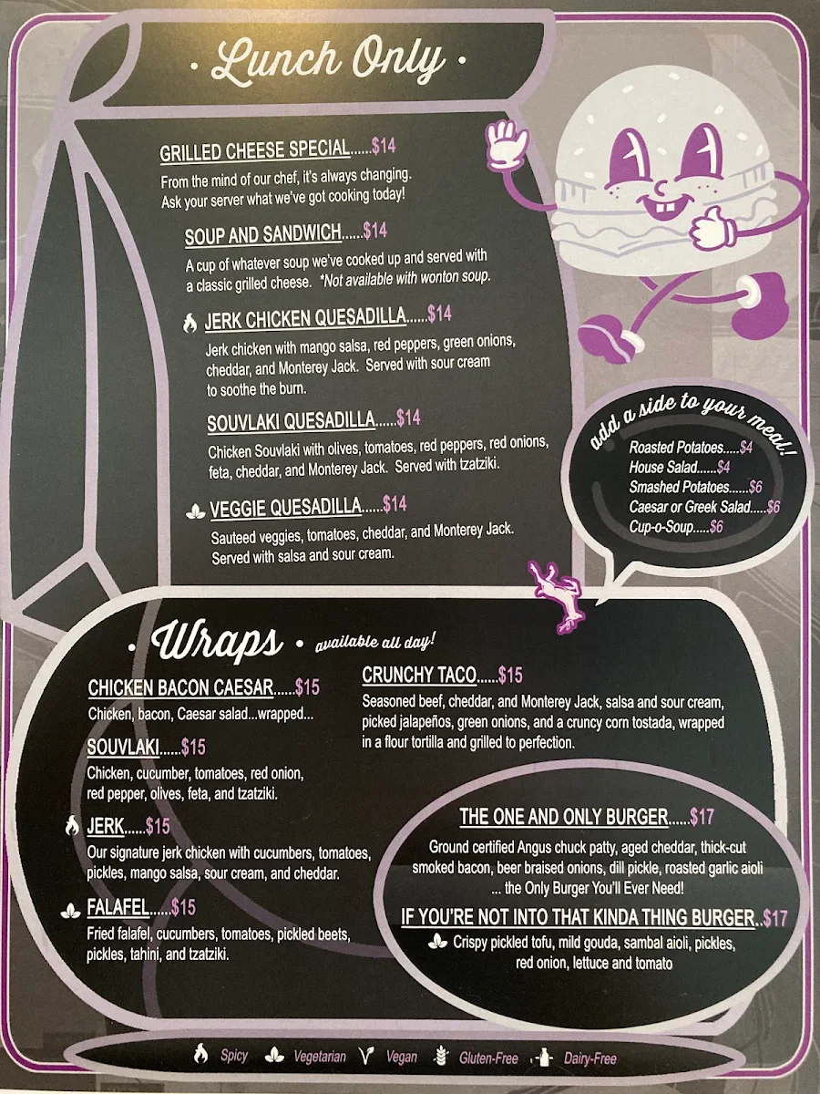 Menu, The Montrose Local