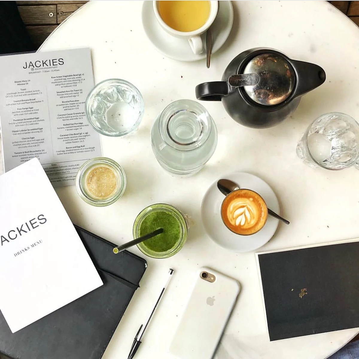 Menu, Jackies Cafe