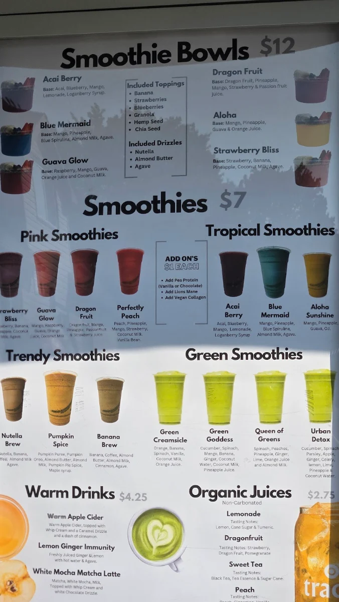 Menu, Berrymore-Crystal Beach Eats