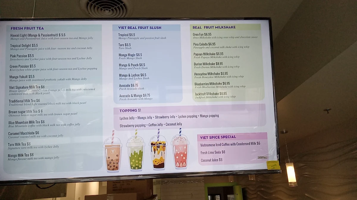 Menu, Viet Spice Deli