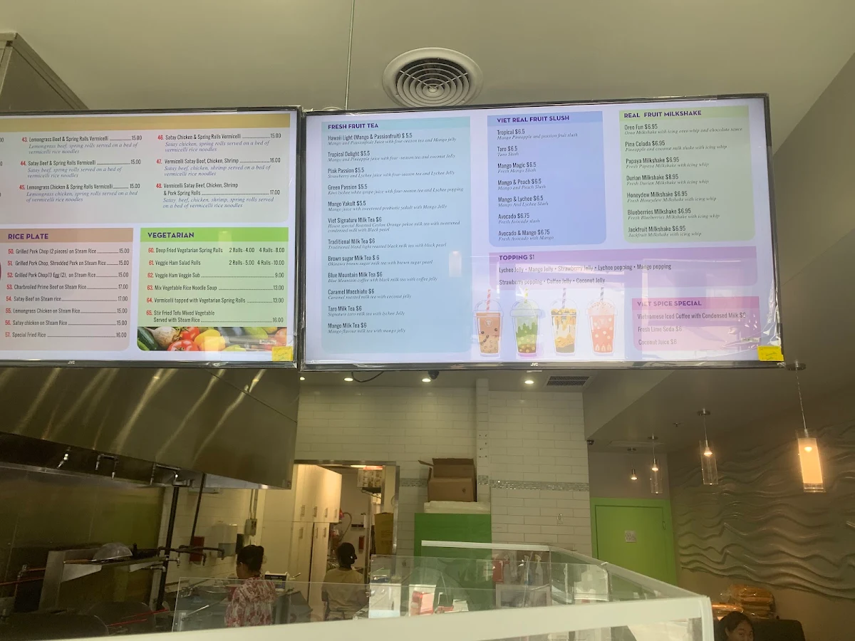 Menu, Viet Spice Deli
