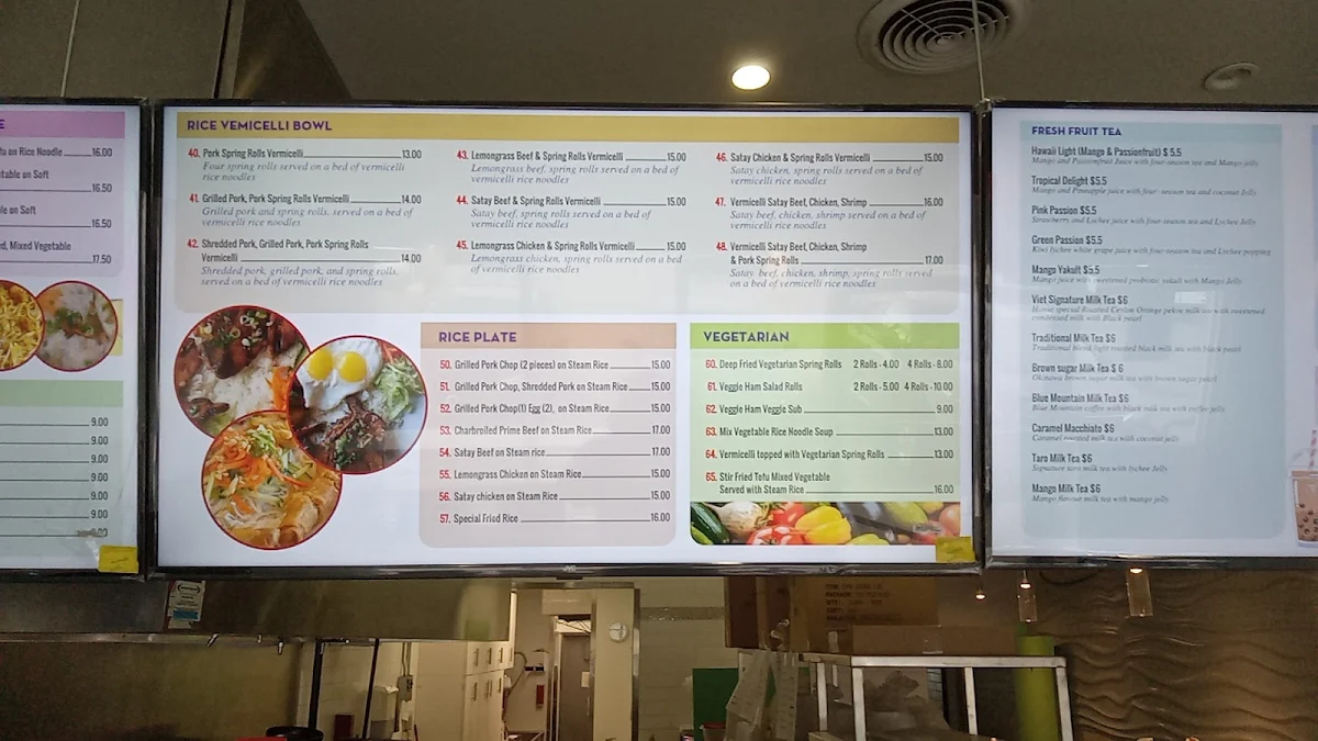 Menu, Viet Spice Deli