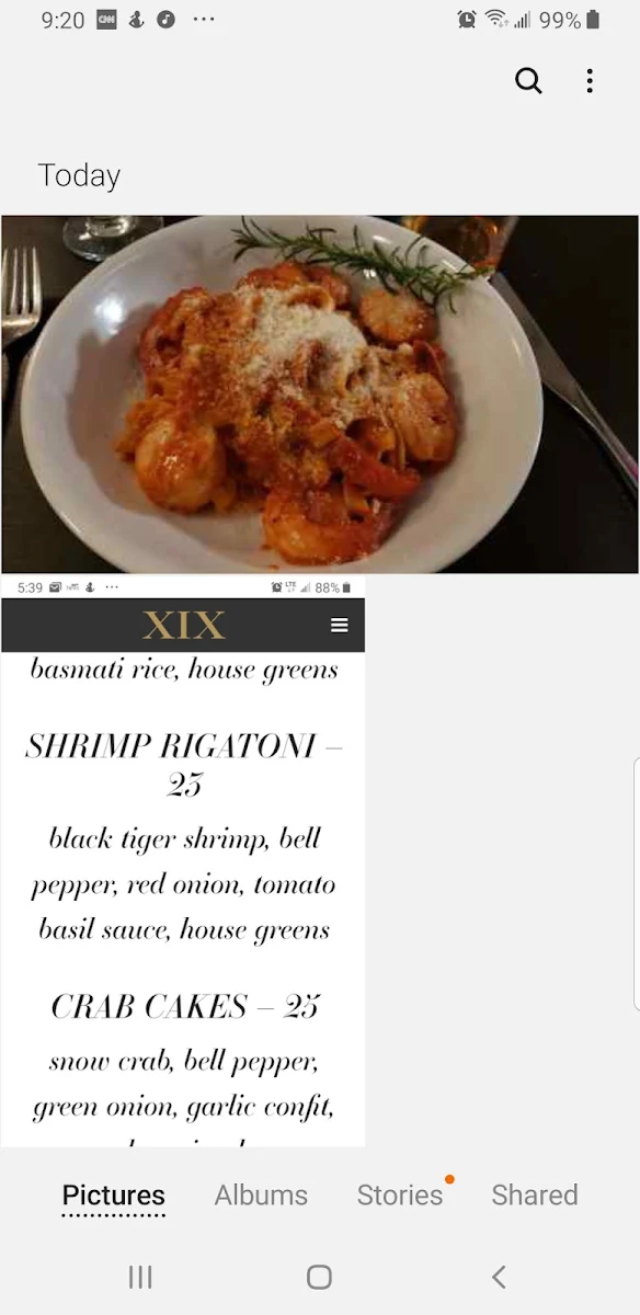 Menu, Nineteen Restaurant & Patio