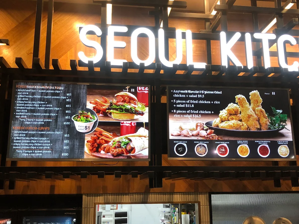 Menu, Seoul Kitchen Fountain Gate