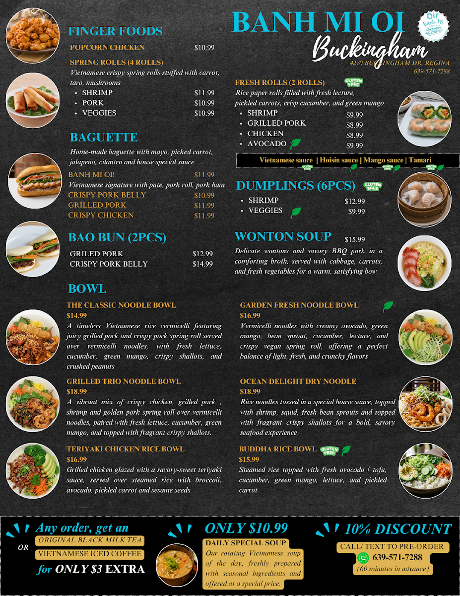 Menu, Homemade Baguette “ Banh Mi Oi “