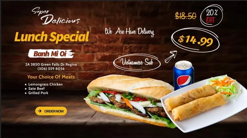 Menu, Homemade Baguette “ Banh Mi Oi “