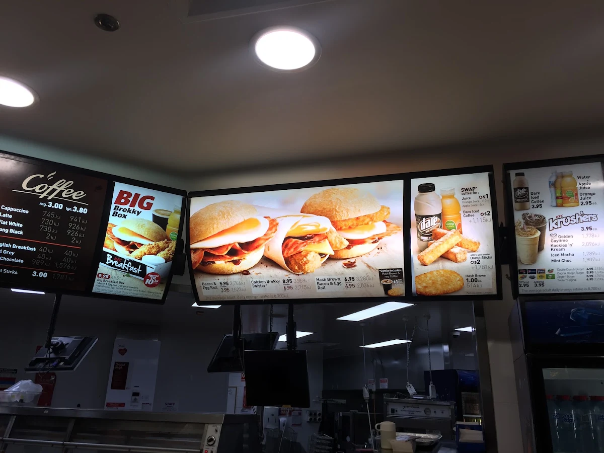 Menu, KFC Wallan 2 (Northbound)