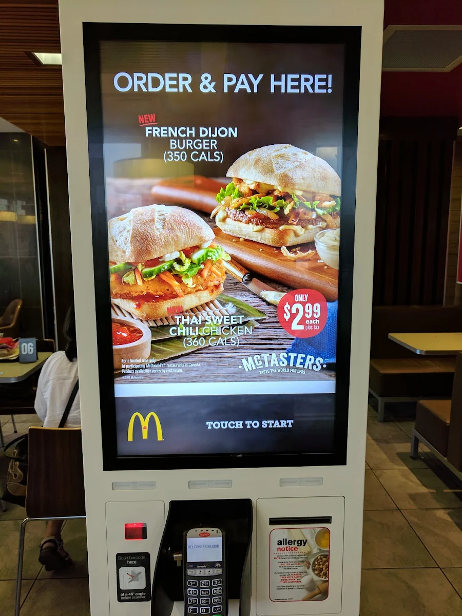 Menu, McDonald's