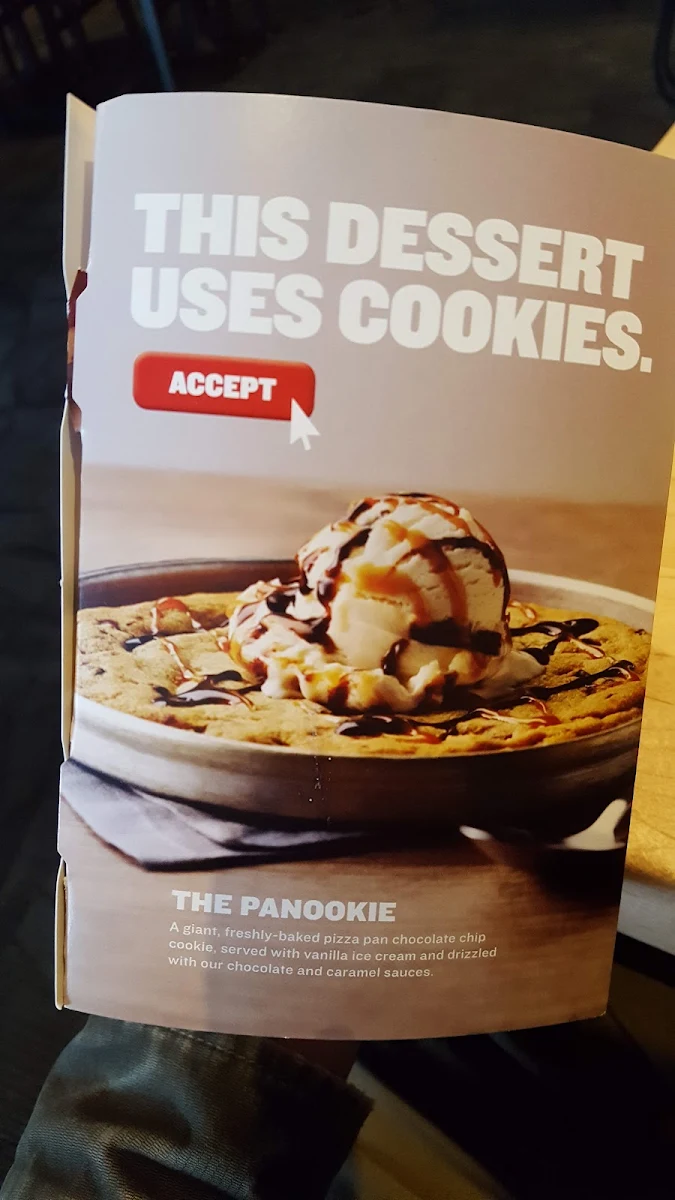 Menu, Boston Pizza