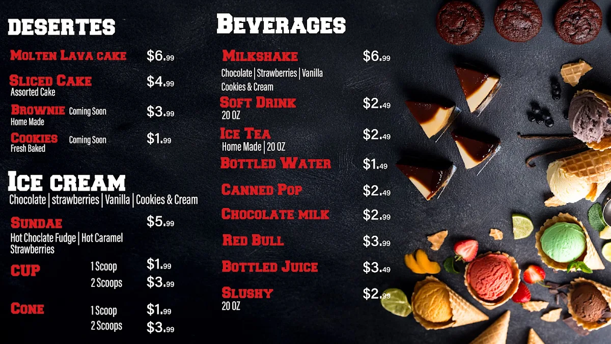 Menu, Acme Burger Company