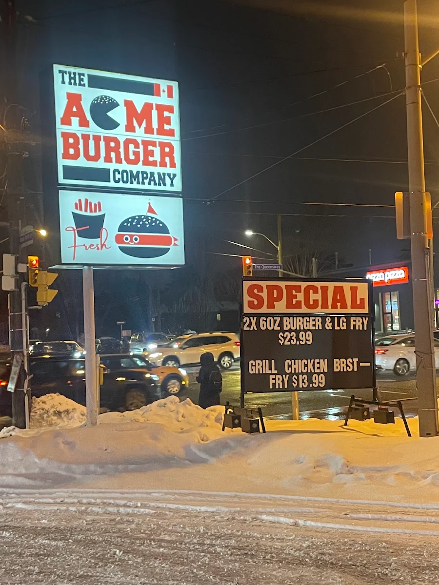 Menu, Acme Burger Company