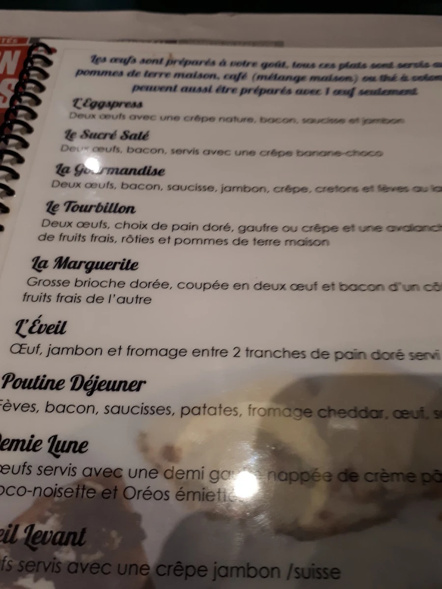 Menu, Le wake n bacon