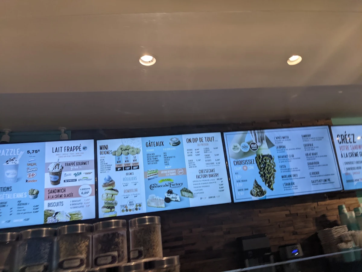 Menu, La Diperie Plateau Mont-Royal
