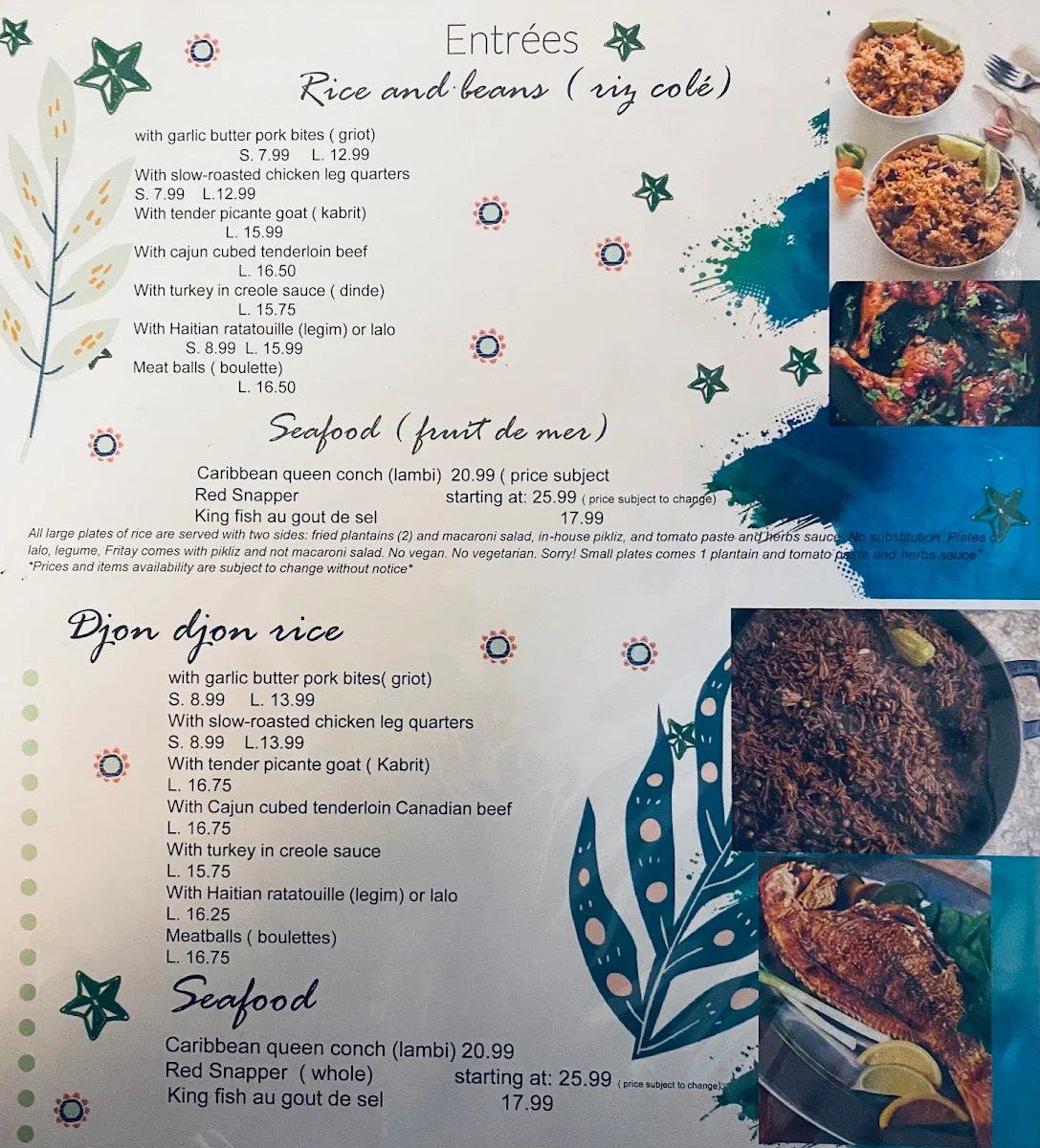 Menu, Tipikliz