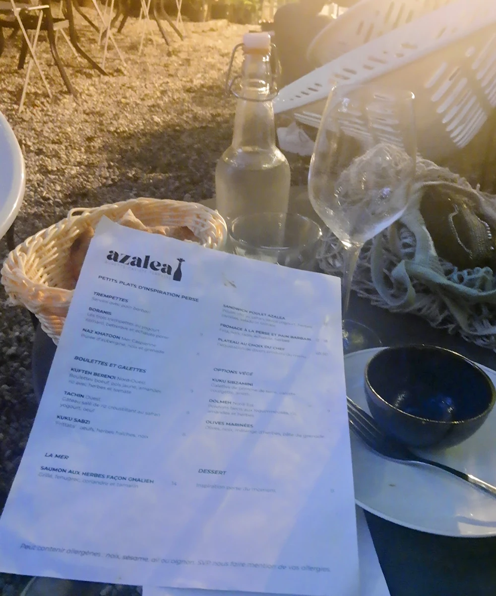Menu, Azalea