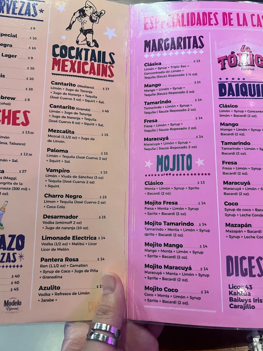 Menu, La Toxica