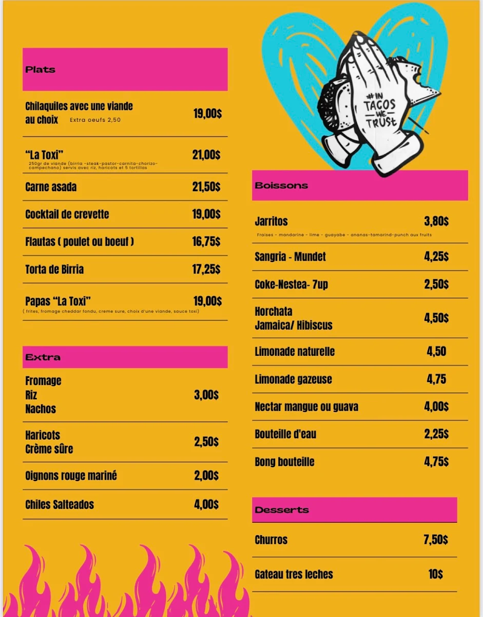 Menu, La Toxica