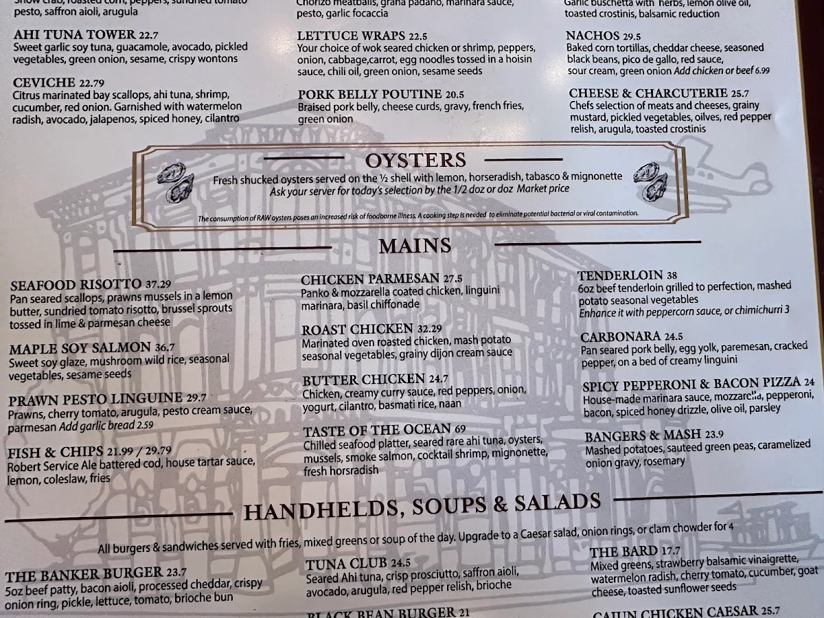 Menu, Bard & Banker