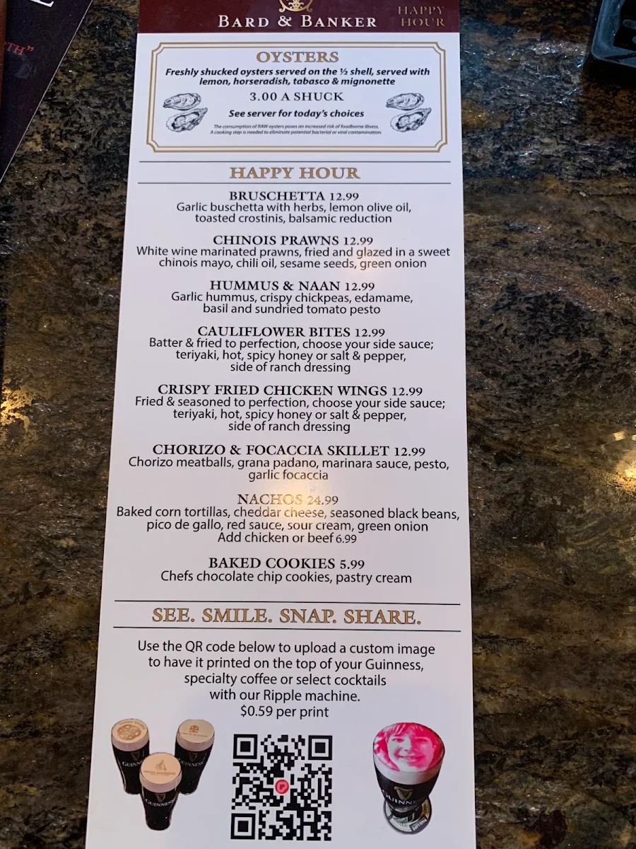 Menu, Bard & Banker