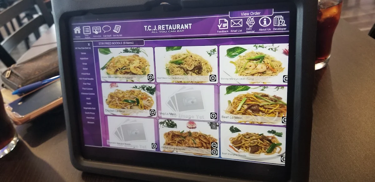 Menu, TCJ Restaurant